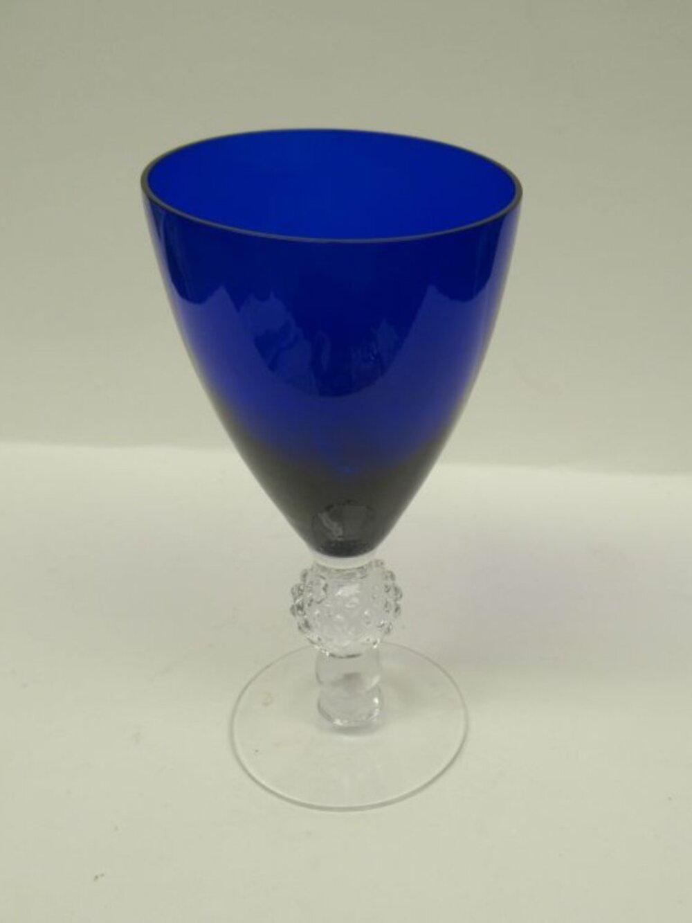 Morgantown Glass Ritz Blue Cobalt GOLF BALL 6 5/8 Inch Tall Water Goblet